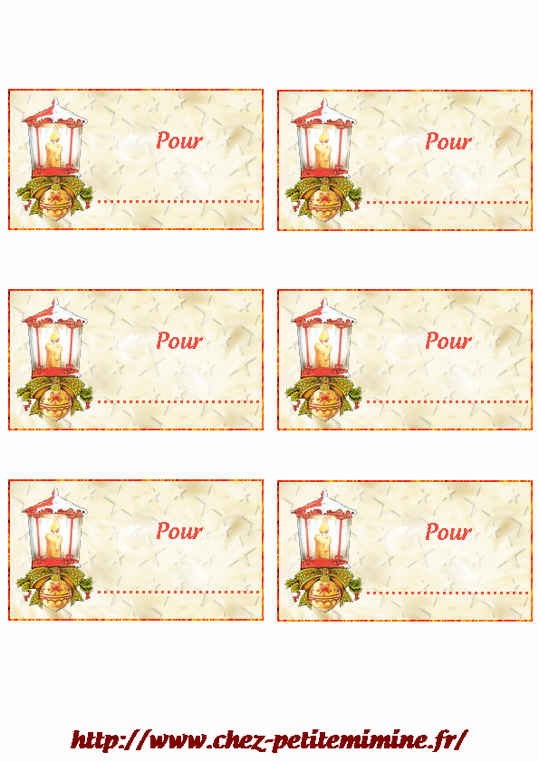 Etiquette nom pour cadeau de noel