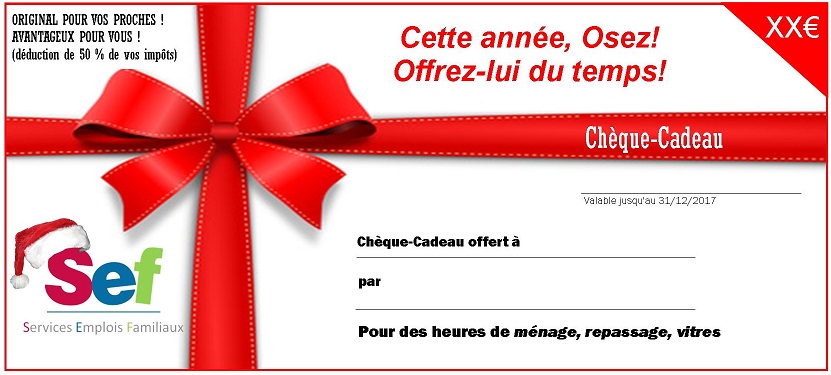 Cheque cadeau noel ce