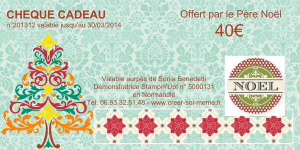 Ticket cadeau noel
