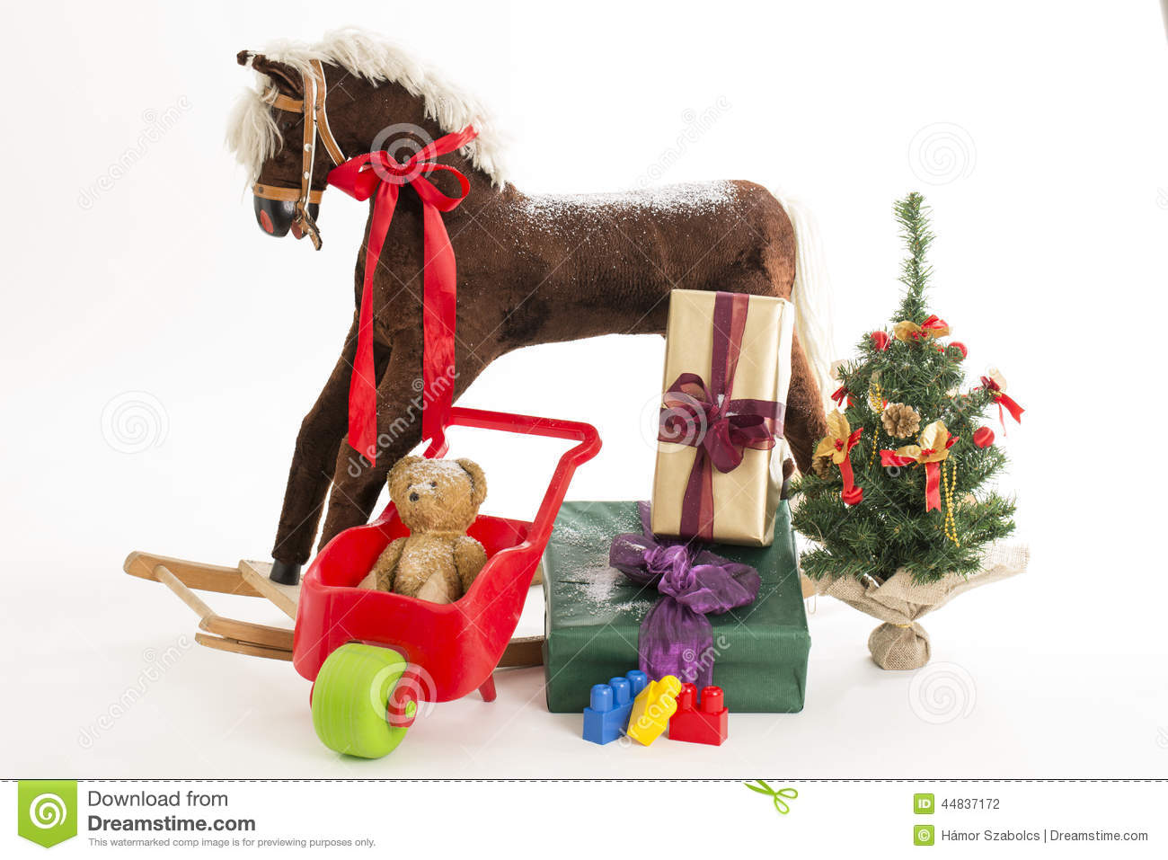 Cadeau de noel avec cheval