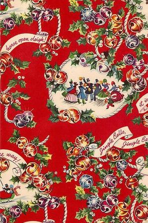 Papier cadeau noel ancien