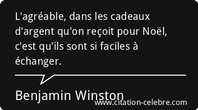 Citation pour un cadeau de noel