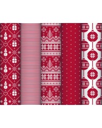 Papier cadeau noel rouge