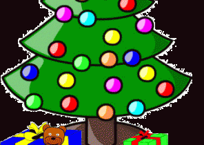 Sapin noel avec cadeau