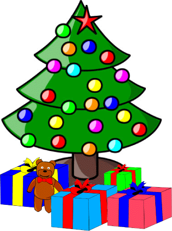 Sapin noel avec cadeau