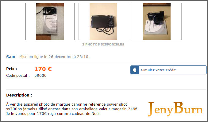 Vends cadeau de noel