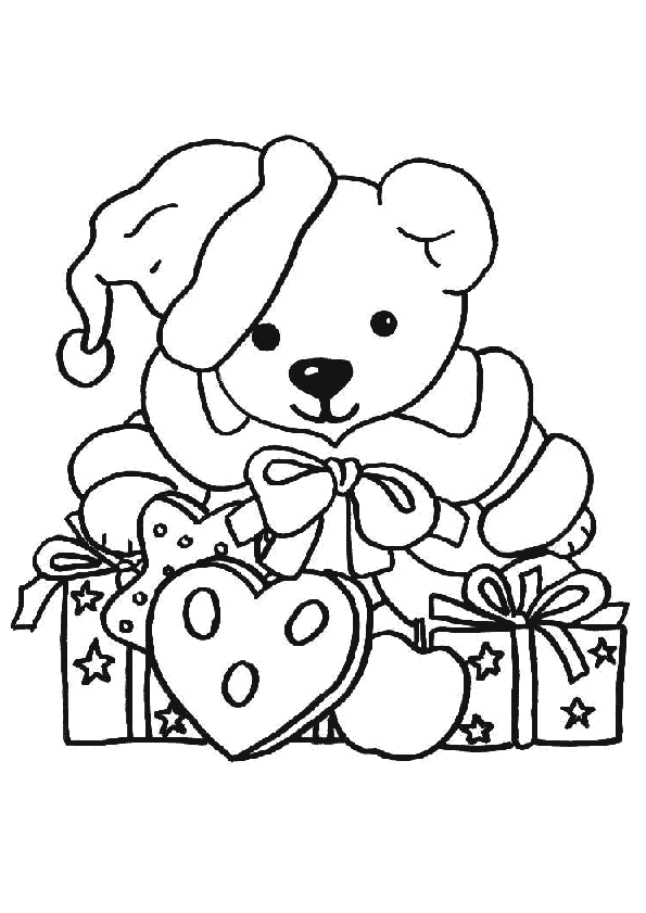 Coloriage noel à imprimer cadeau