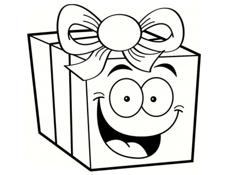 Dessin a imprimer de noel cadeau