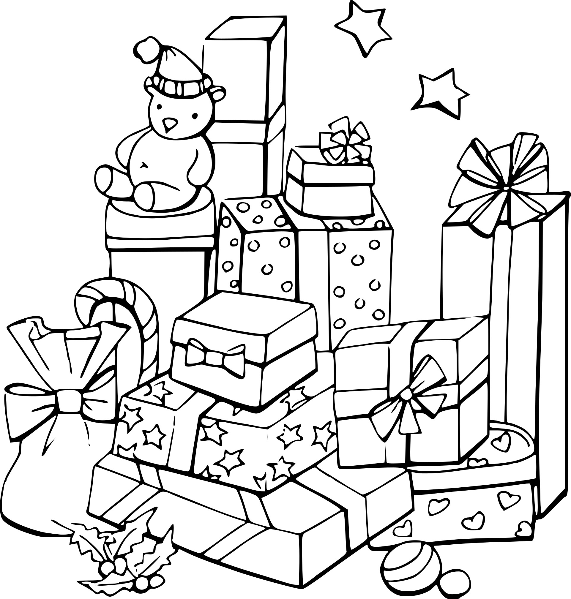 Dessins de noel cadeau
