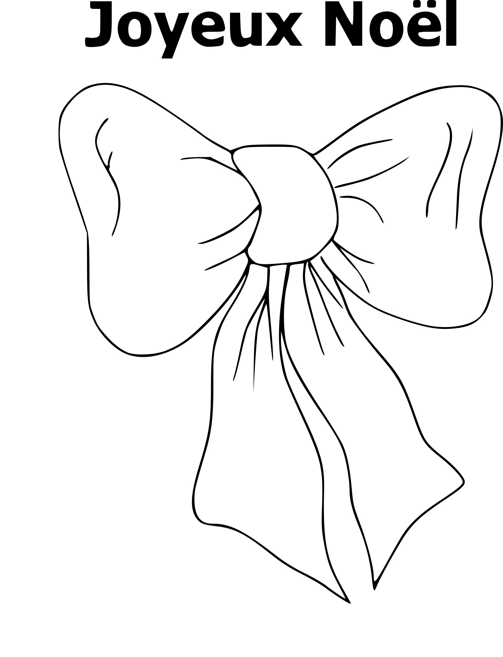 Dessin noeud cadeau noel