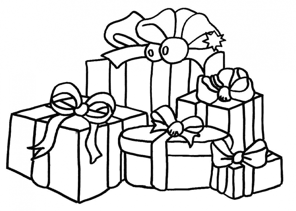 Coloriage noel à imprimer cadeau