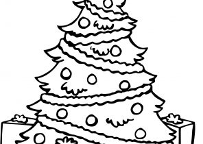 Illustration sapin de noel cadeau