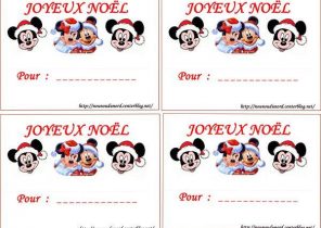 Etiquette cadeau noel minnie