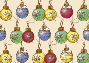 Boule de noel en papier cadeau