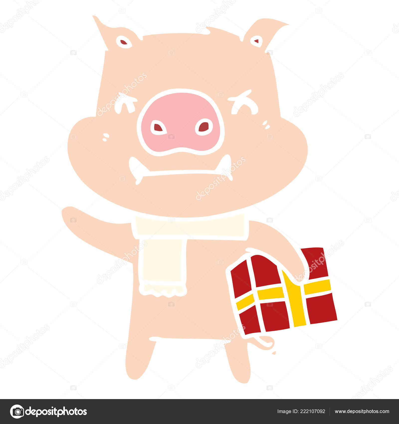 Cochon cadeau noel