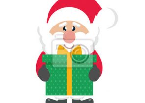 Dessin pere noel avec cadeau