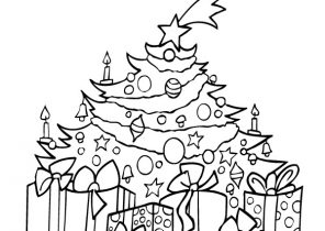 Dessin cadeau de noel a colorier