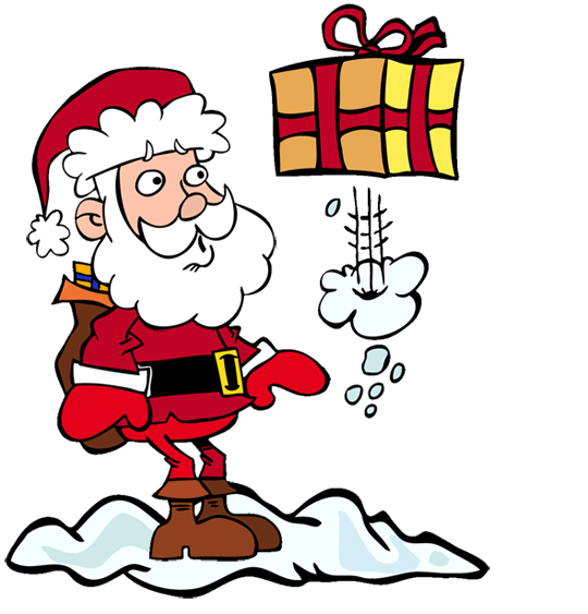 Cadeau de noel et pere noel