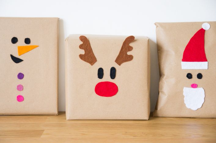Emballage cadeau de noel diy