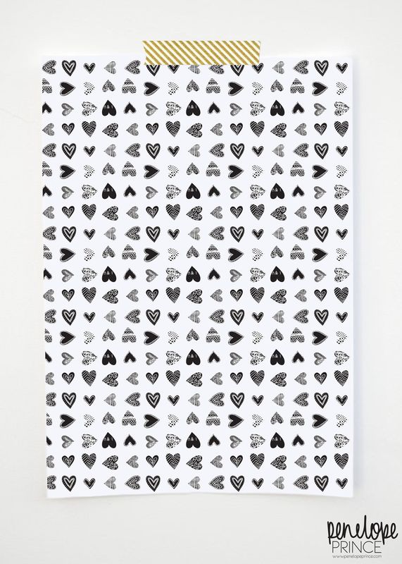Papier cadeau noel noir et blanc
