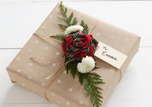 Paquet cadeau noel kraft