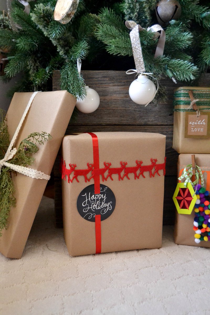 Papier emballage cadeau noel