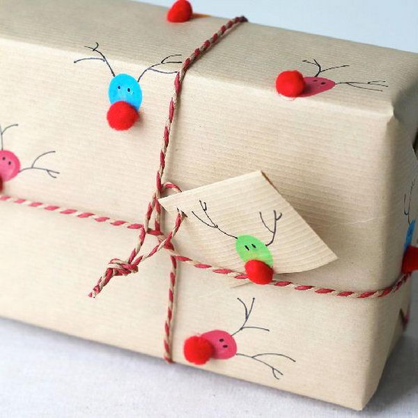 Emballage cadeau de noel diy