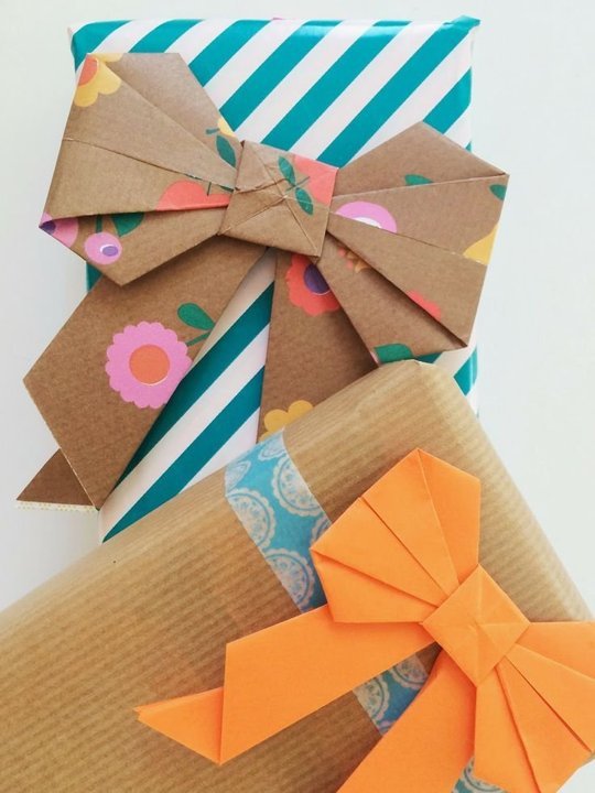 Origami boite cadeau de noel