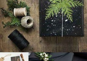 Papier cadeau noel noir
