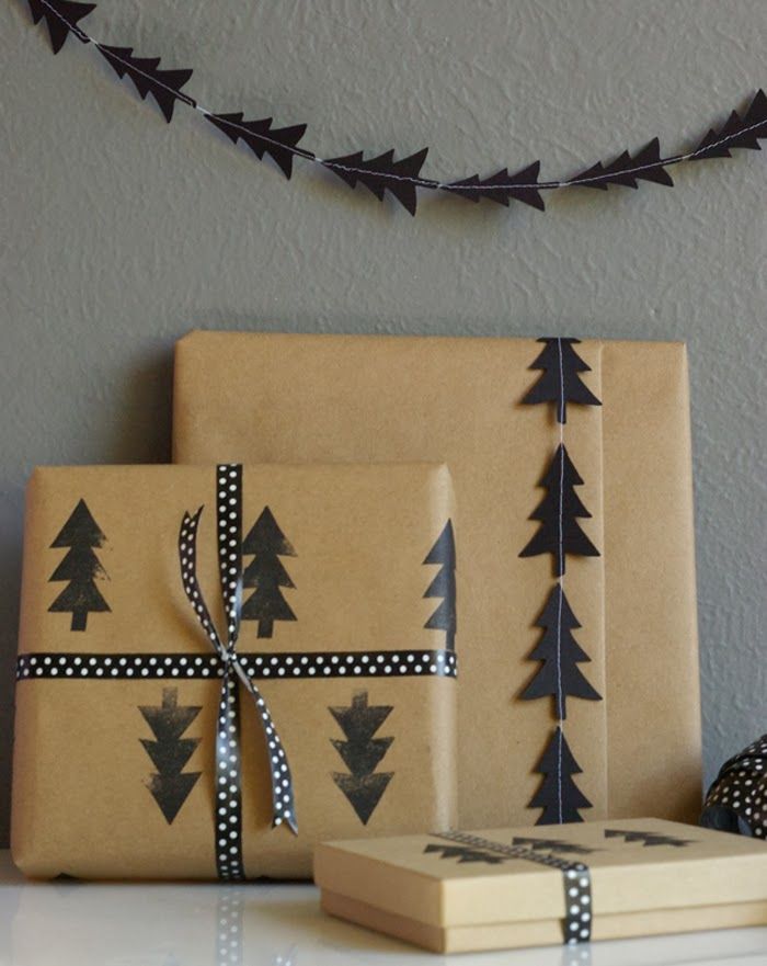 Idee papier cadeau noel