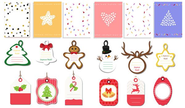 Etiquette cadeau de noel à imprimer gratuitement