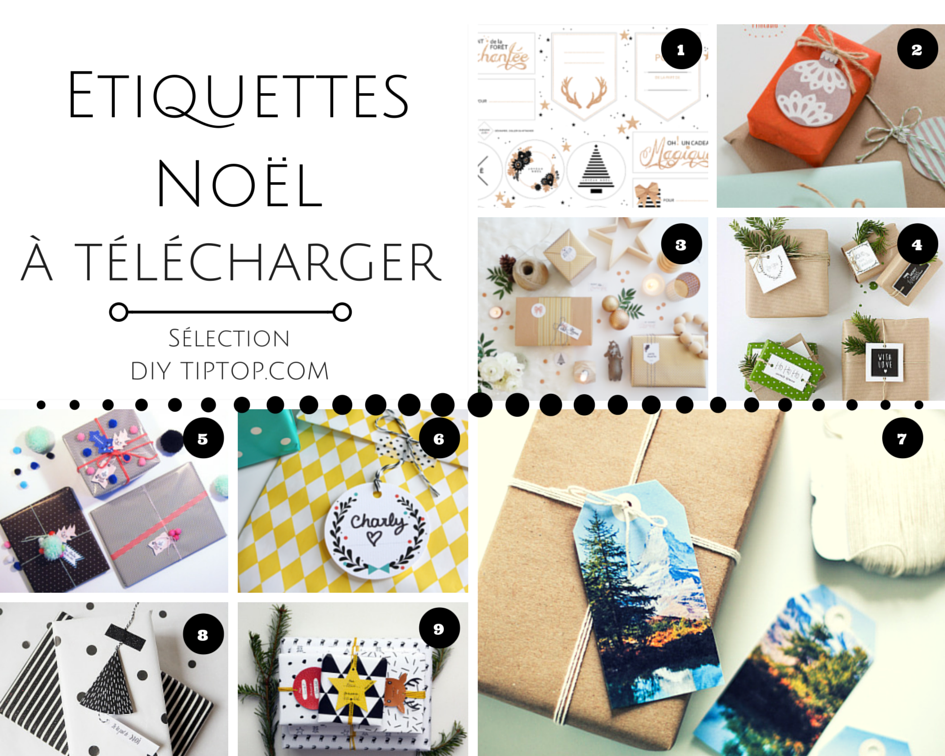 Etiquette gratuite cadeau de noel