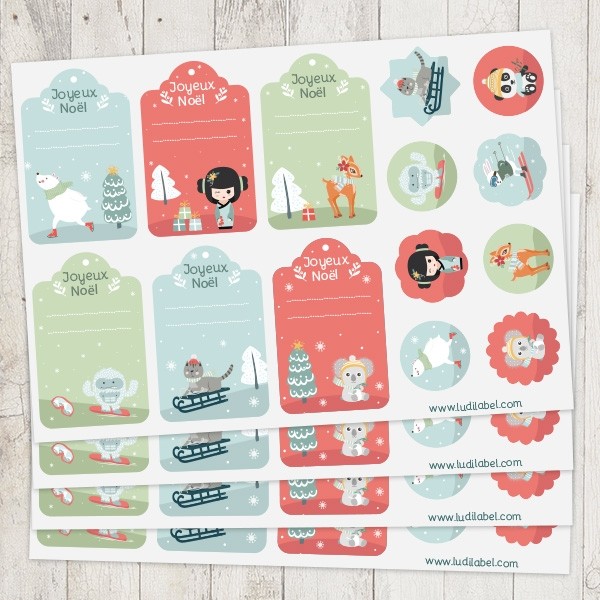 Etiquette cadeau noel personnalisable