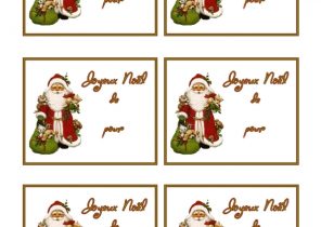 Etiquette pour cadeau de noel à imprimer