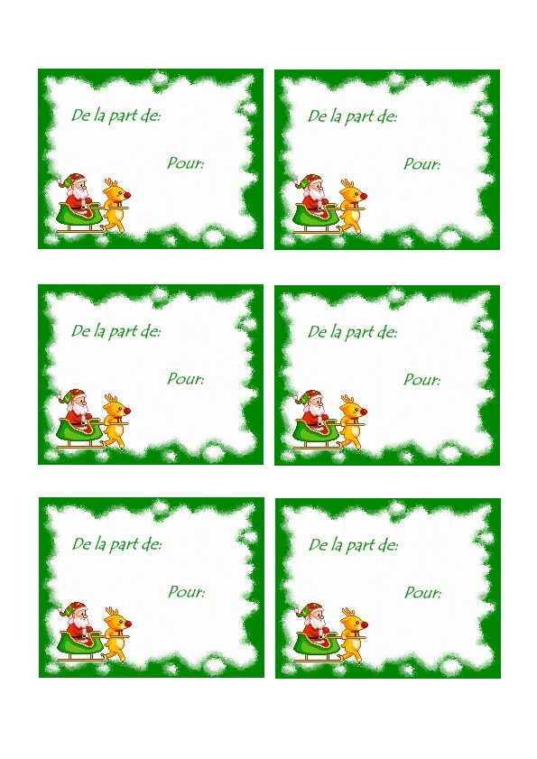 Etiquette de cadeau de noel