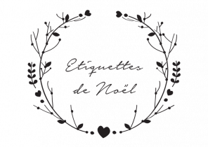 étiquette cadeau noel imprimer noir et blanc