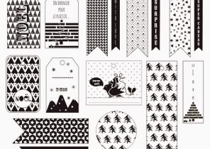 Etiquette cadeau noel noir