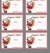 Etiquette cadeau de noel a imprimer