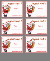 Creer etiquette cadeau noel