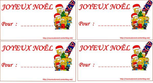 étiquette cadeau à imprimer noël