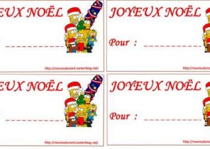 étiquettes cadeau noel imprimer