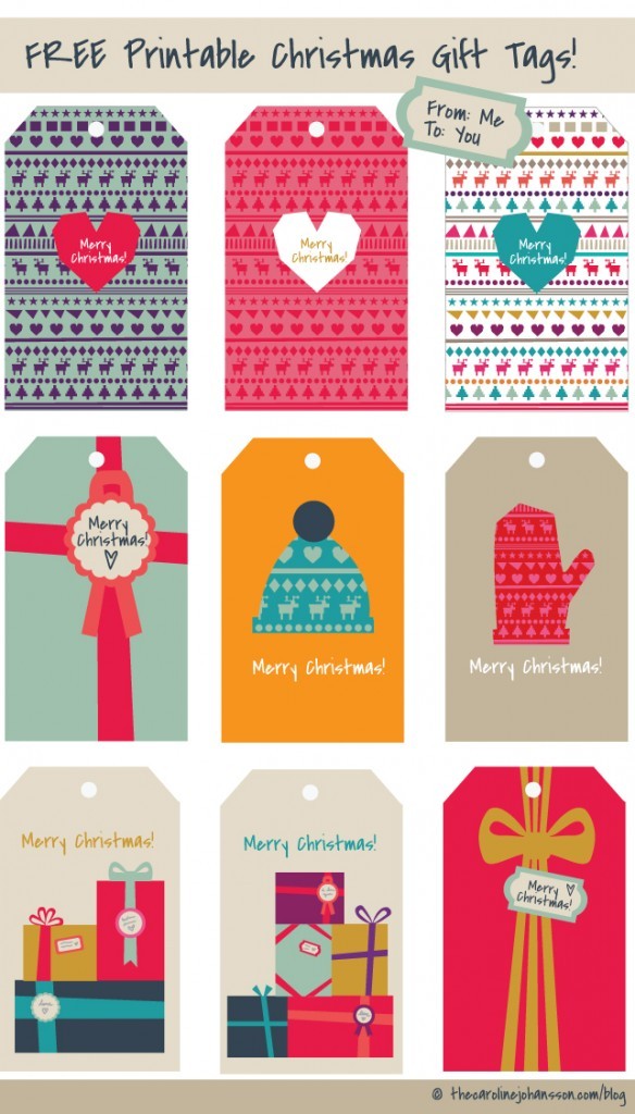 étiquettes cadeau noël à imprimer