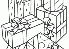 Coloriage cadeau de noel à imprimer