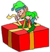 Gif animé cadeau de noel