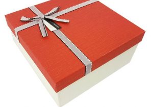 Grande boite cadeau ronde noel