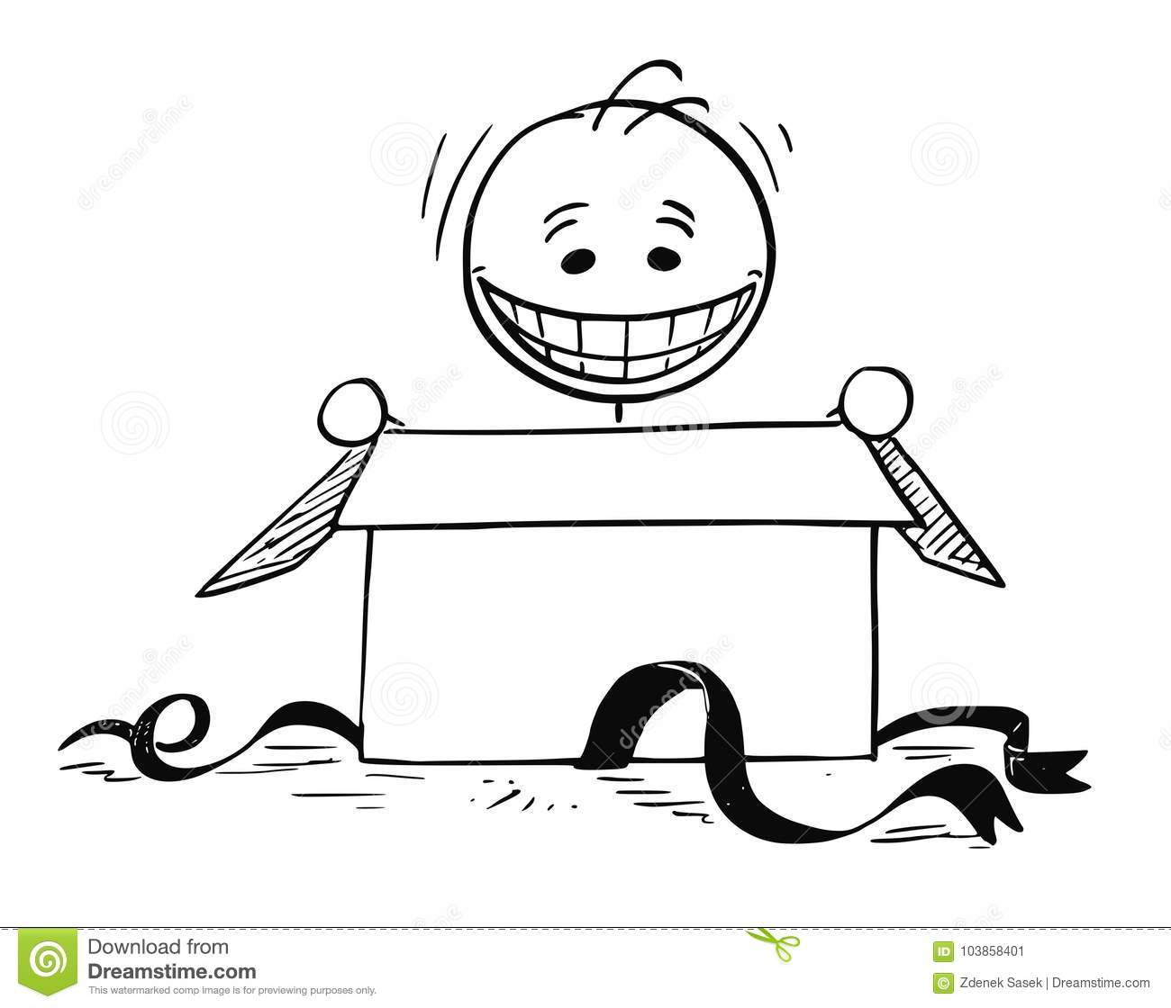 Ouvrir cadeau noel dessin