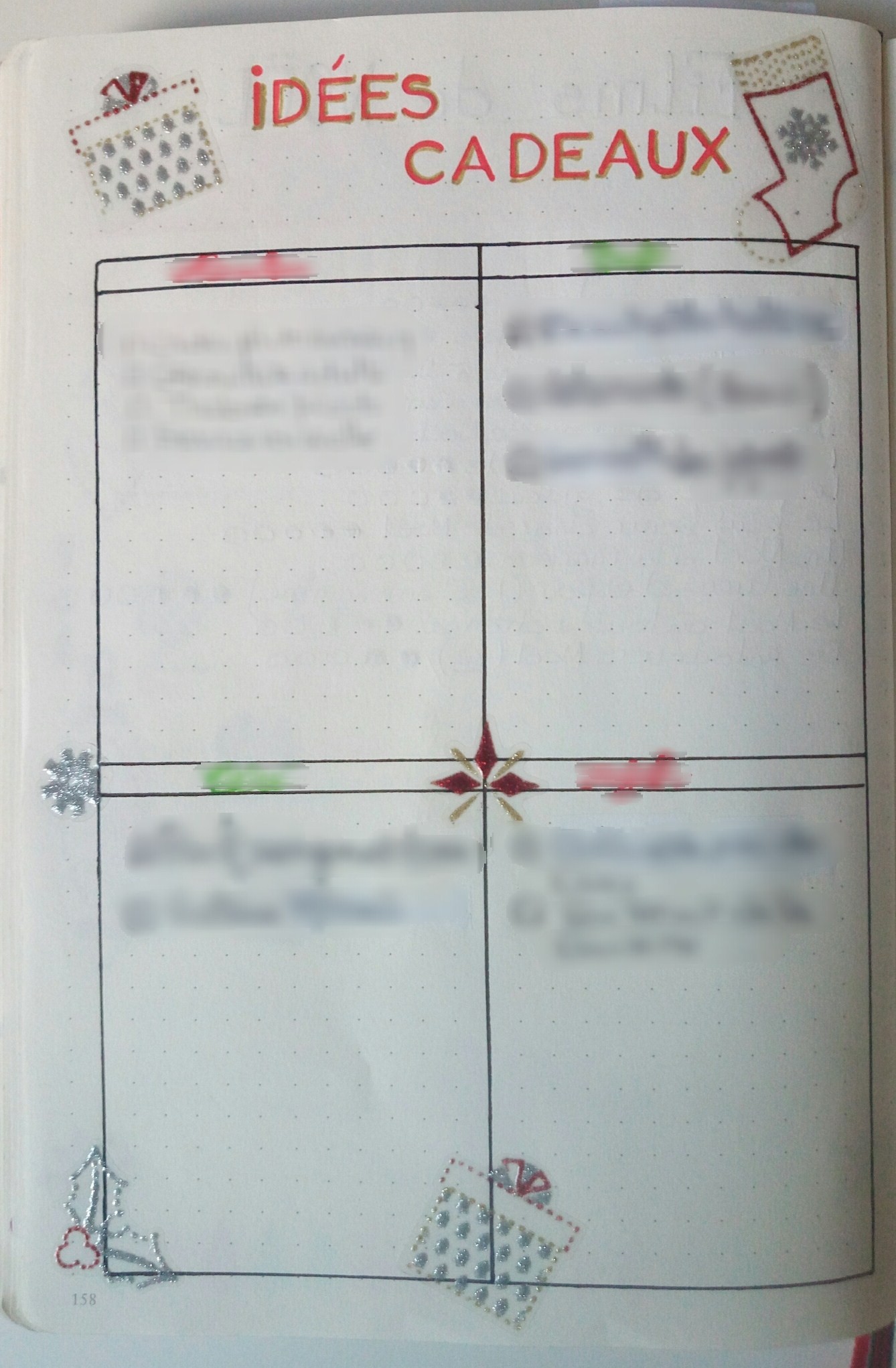 Bullet journal cadeau noel