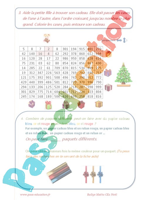 Cadeau noel maths