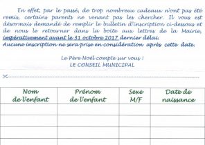 Fiche cadeau de noel