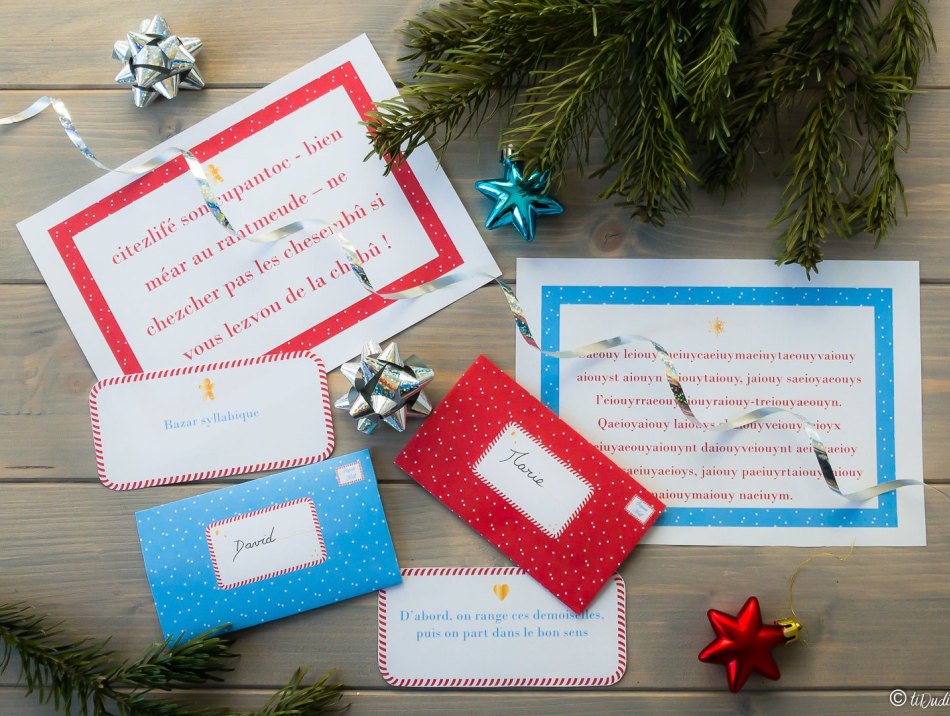 Jeu de piste pour cadeau de noel